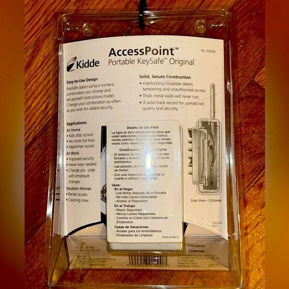 NWT Kidde Access Point Portable Keysafe original spare key storage - Picture 2 of 2
